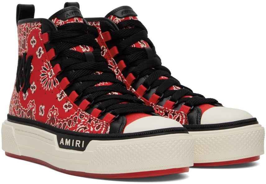 スニーカー [AMIRI] Bandana Court High-Top Sneakers Amiri Bandana Court High-Top Sneakers | Neiman Marcus