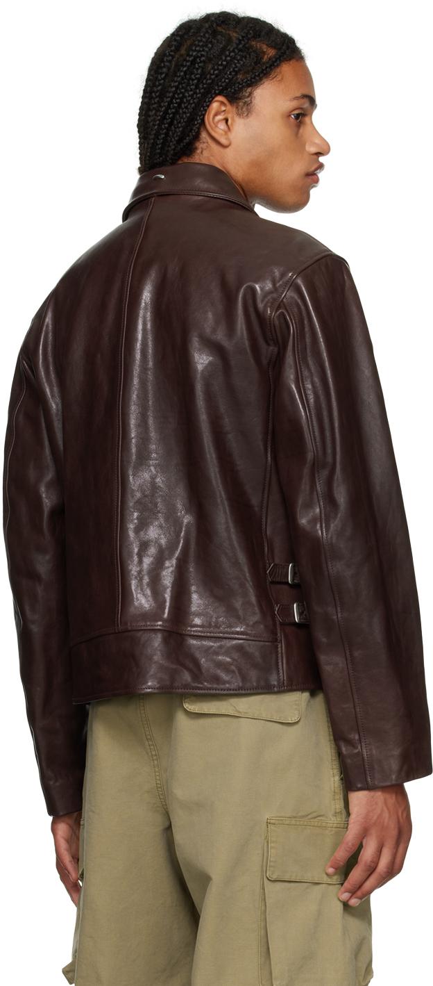 Our Legacy Red Demon Leather Jacket in Brown for Men | Lyst
