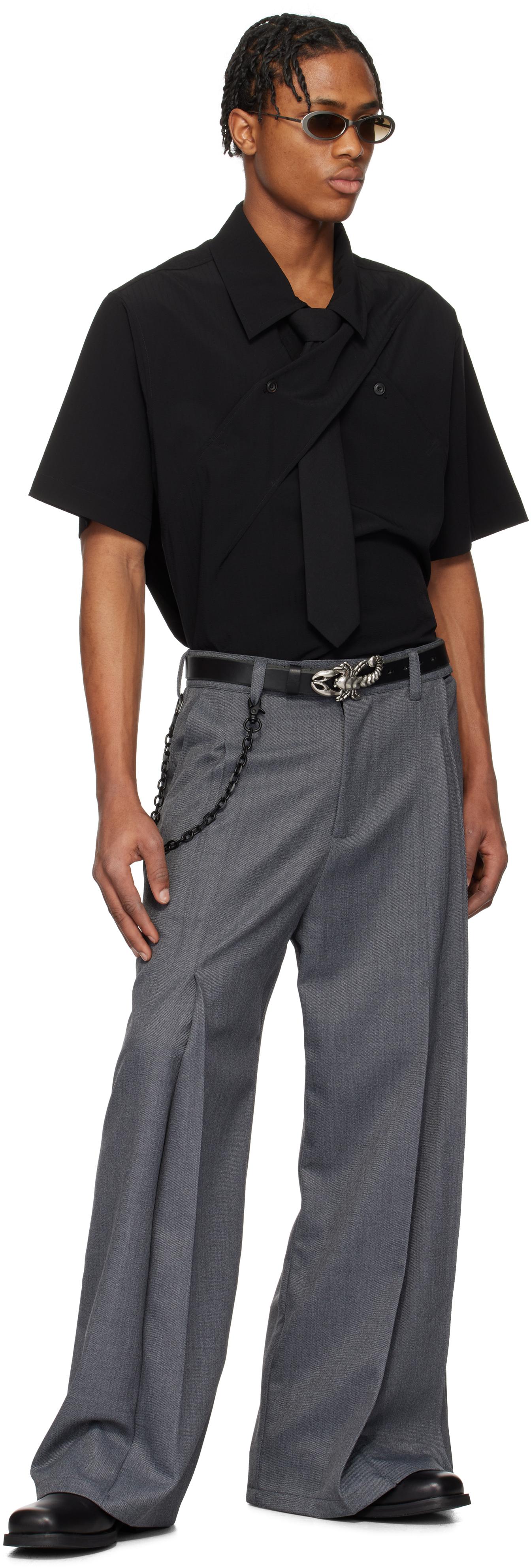 パンツ NULLUS 25ss belted large Trousers NULLUS SS25/Belted Large Pleated Trousers | hypeofficial