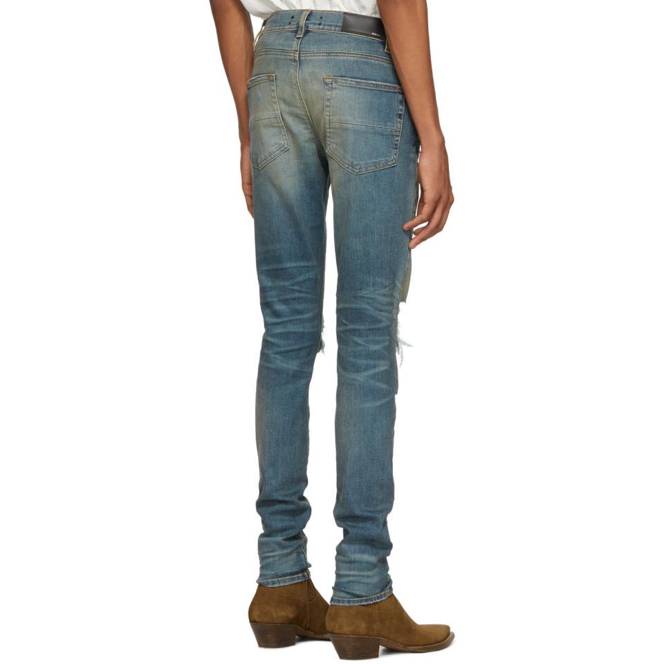 amiri indigo thrasher jeans