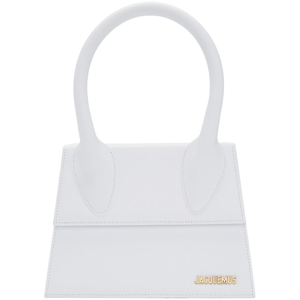 Jacquemus Leather White Le Grand Chiquito Top Handle Bag - Lyst