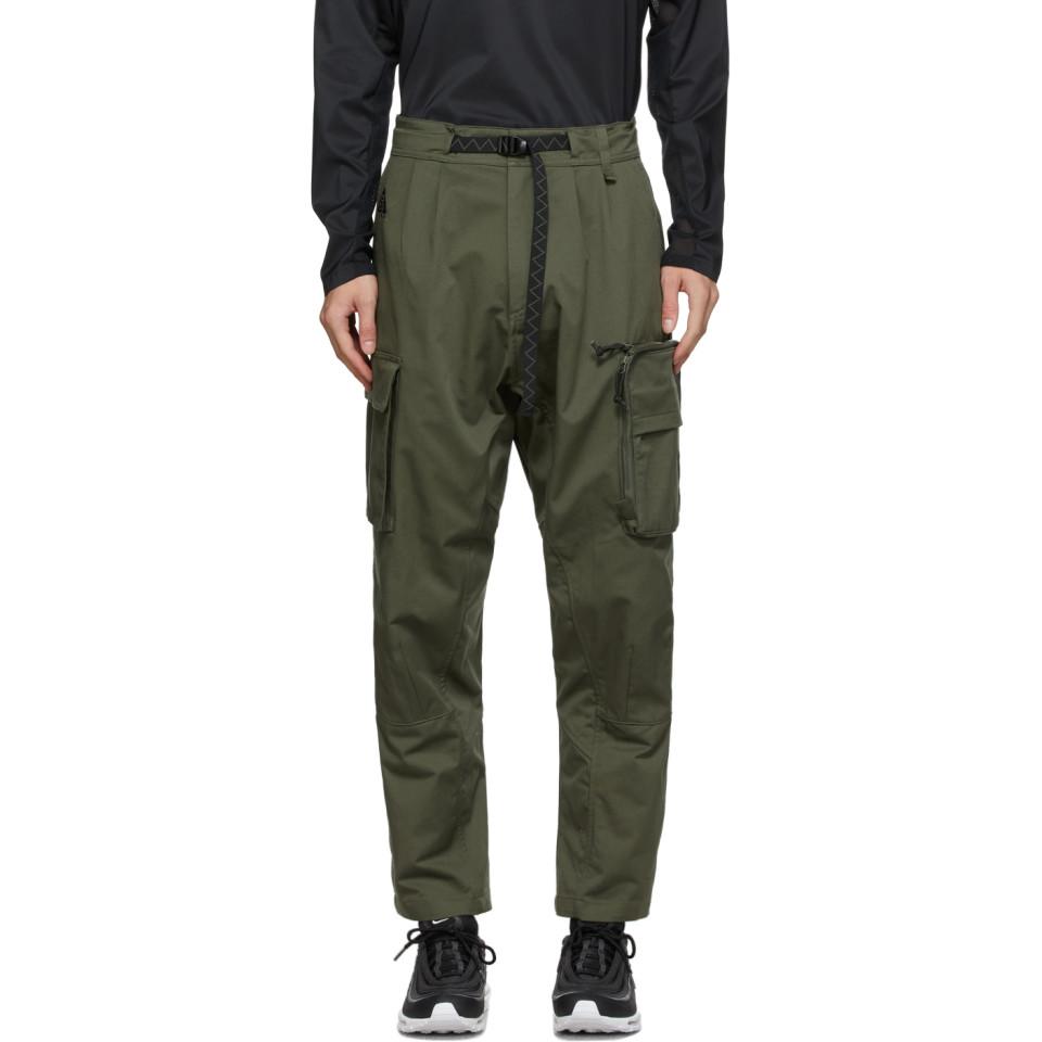 Nike Cotton Khaki Woven Cargo Pants in Green for Men - Lyst