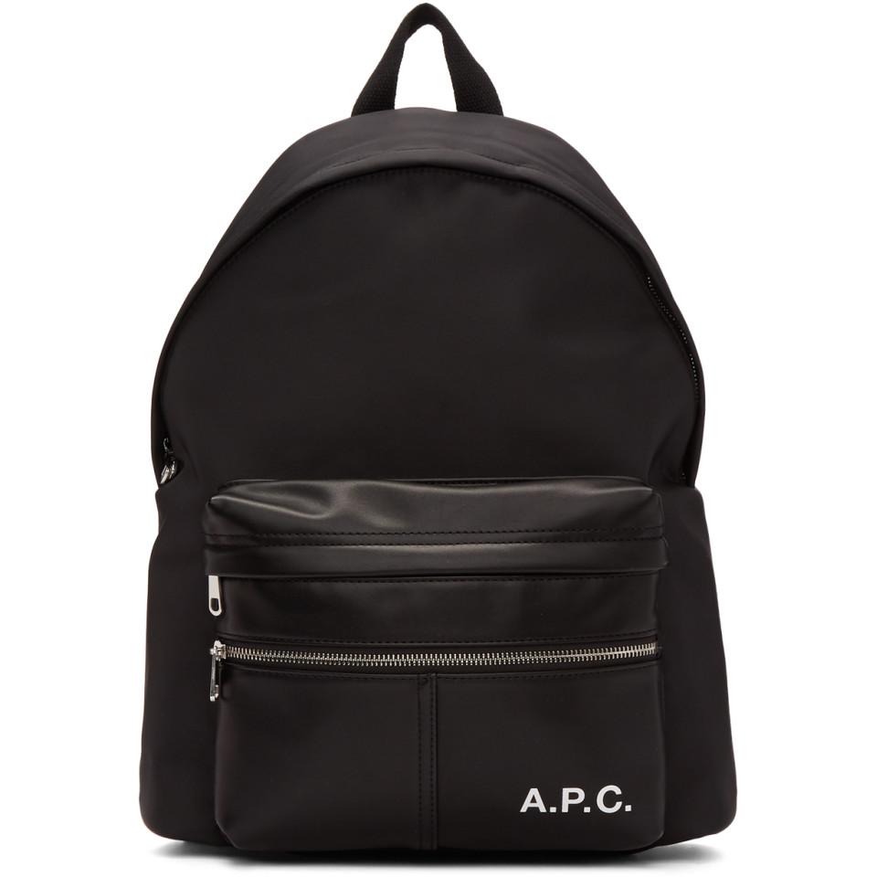 A.P.C. Black Camden Backpack for Men | Lyst