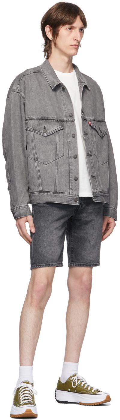 Levi's Grey Denim Stay Loose Trucker Jacket in Gray for Men | Lyst