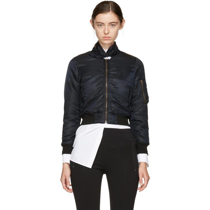 Balenciaga Synthetic Black Scarf Bomber Jacket - Lyst