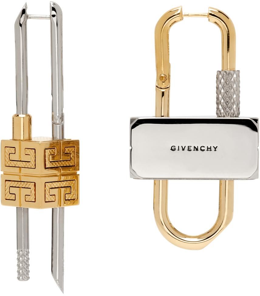 Givenchy メンズ メタリック シルバー&ゴールド Lock Givenchy メンズ メタリック シルバー&ゴールド Lock