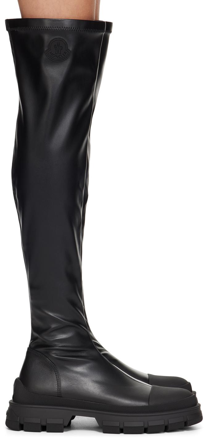 Moncler レディース ブラック Hevea High ロングブーツ ブーツ