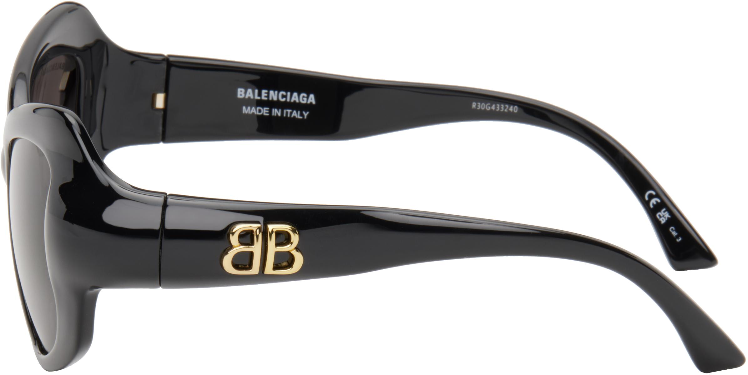 Balenciaga レディース ブラック Palazzo キャットアイサングラス 