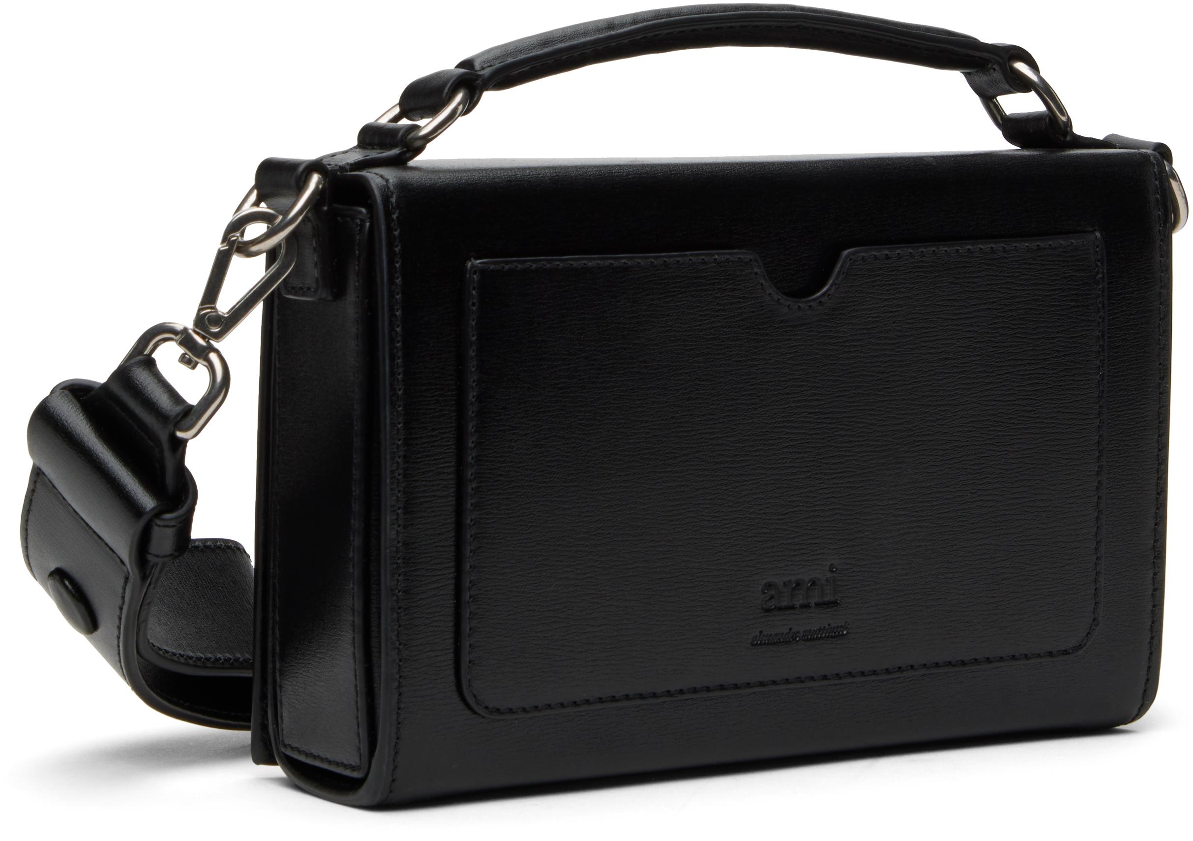 ami paris ブラック メッセンジャーバッグ AMI Alexandre Mattiussi アミパリス PARIS メッセンジャーバッグ