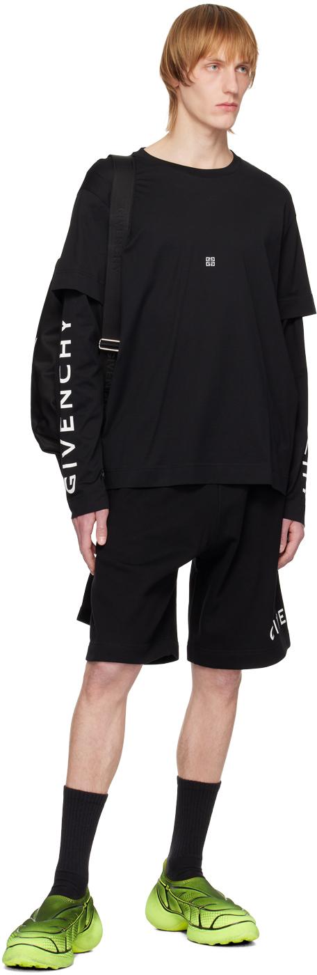 Givenchy メンズ ブラック Archetype ショートパンツ ハーフパンツ