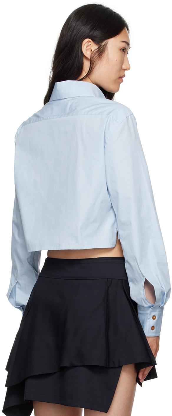 Vivienne Westwood Cut-off Heart Shirt in Blue | Lyst