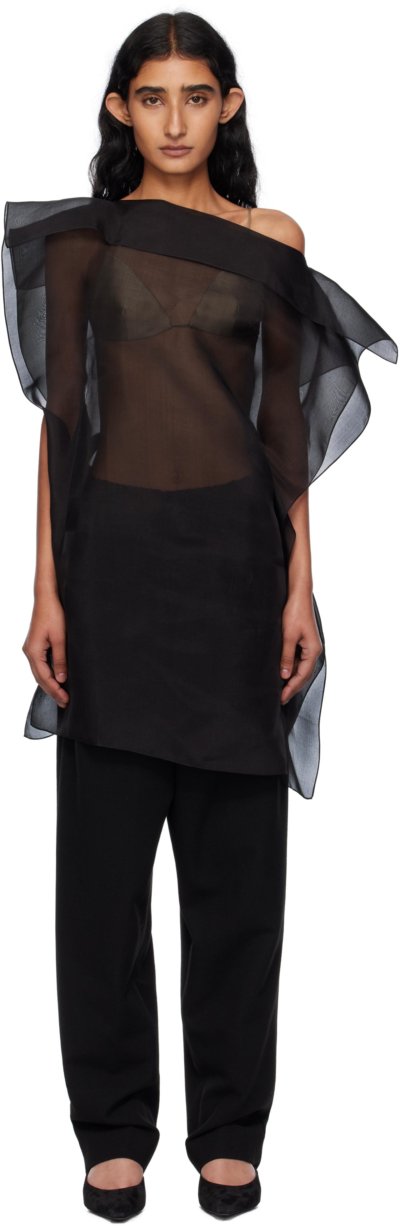 GIA STUDIOS アシンメトリック タンクトップ 黒 GIA STUDIOS Clothing for Women | Online Sale up to 79% off