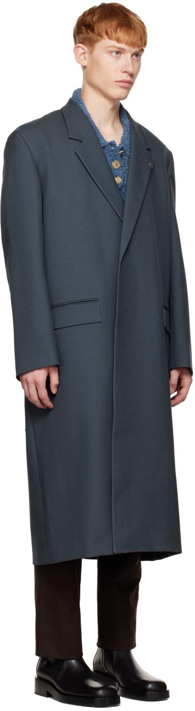 Jil Sander メンズ ブラック ブルー ノッチドラペルカラー Jil Sander メンズ ブラック ブルー ノッチドラペルカラー