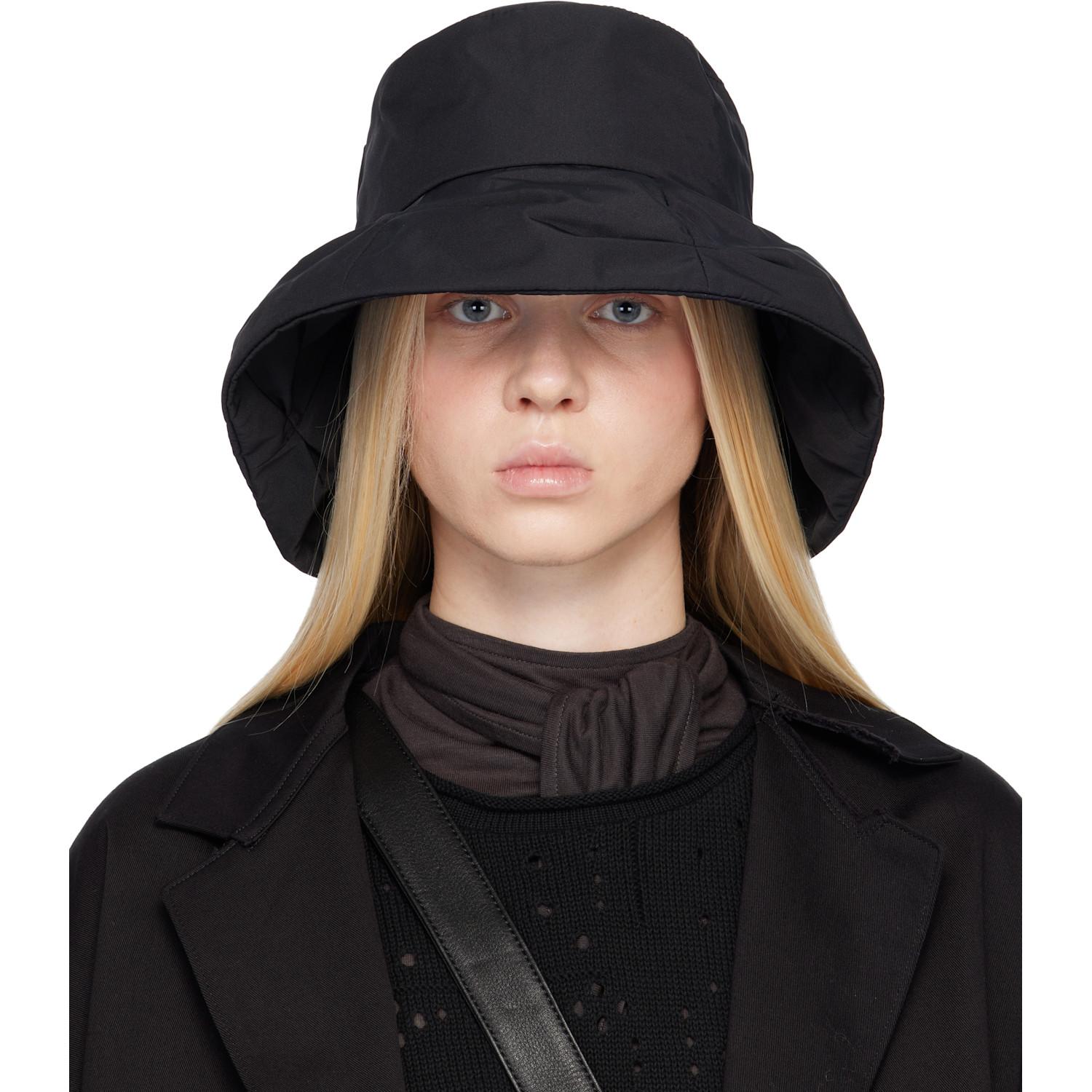 Y's ヨウジヤマモト　黒 ギャザーハット レディース Y's Yohji Yamamoto 帽子 | オンラインセールは最大27%オフ