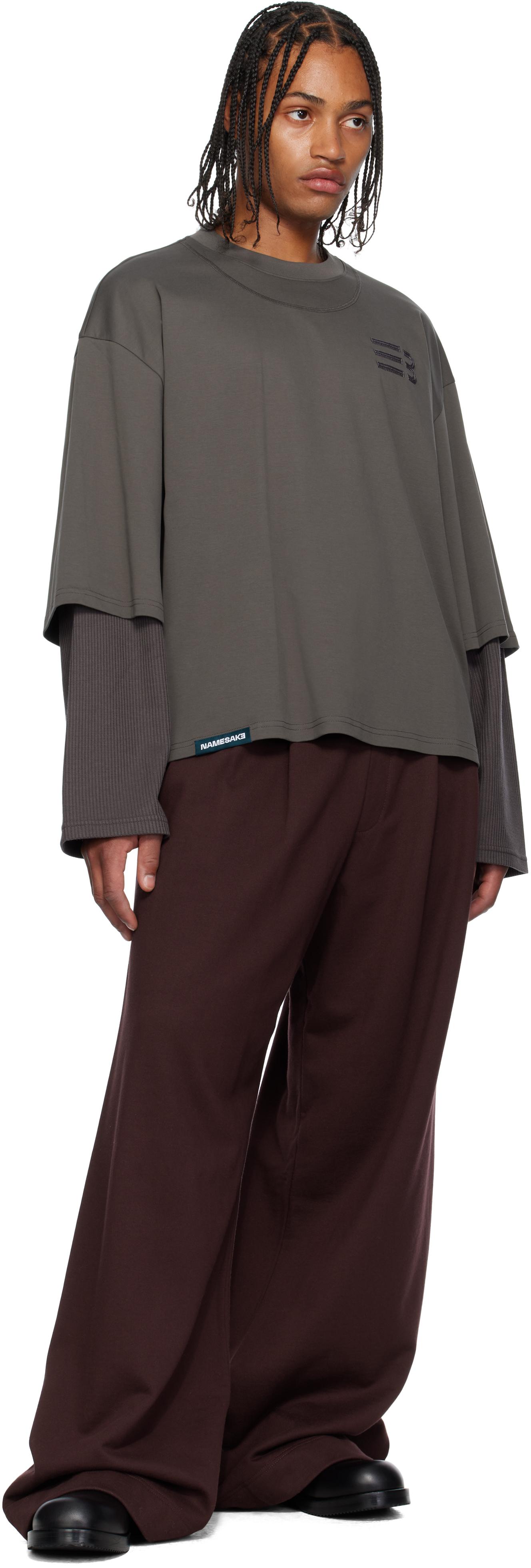 NAMESAKE Mayo Oversized Globe Double Sleeve T-shirt in Black for 