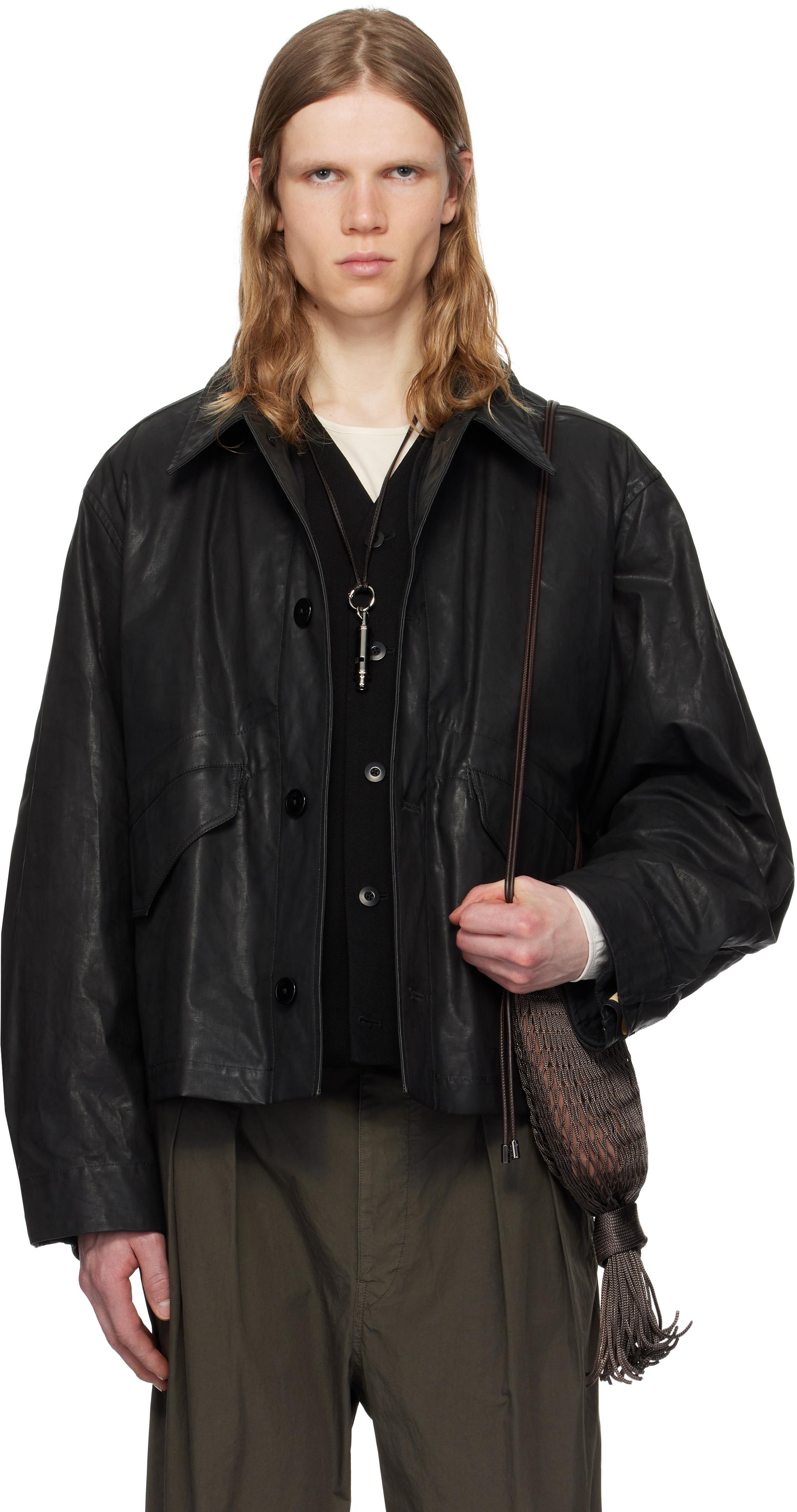 Lemaire Biker Jacket in Black for Men | Lyst