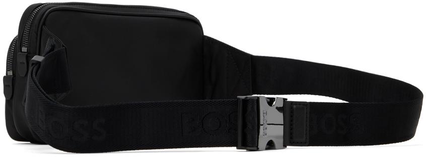 BOSS Twill Double B Monogram Belt Bag in Black for Men | Lyst