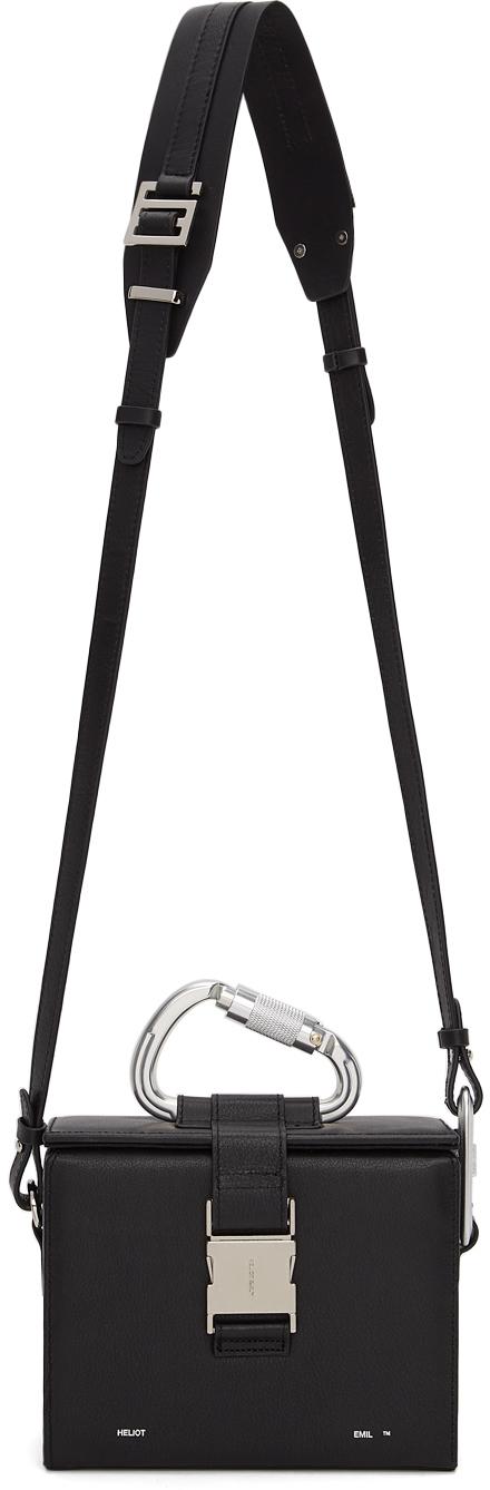 HELIOT EMIL Leather Black Carabiner Box Bag for Men | Lyst