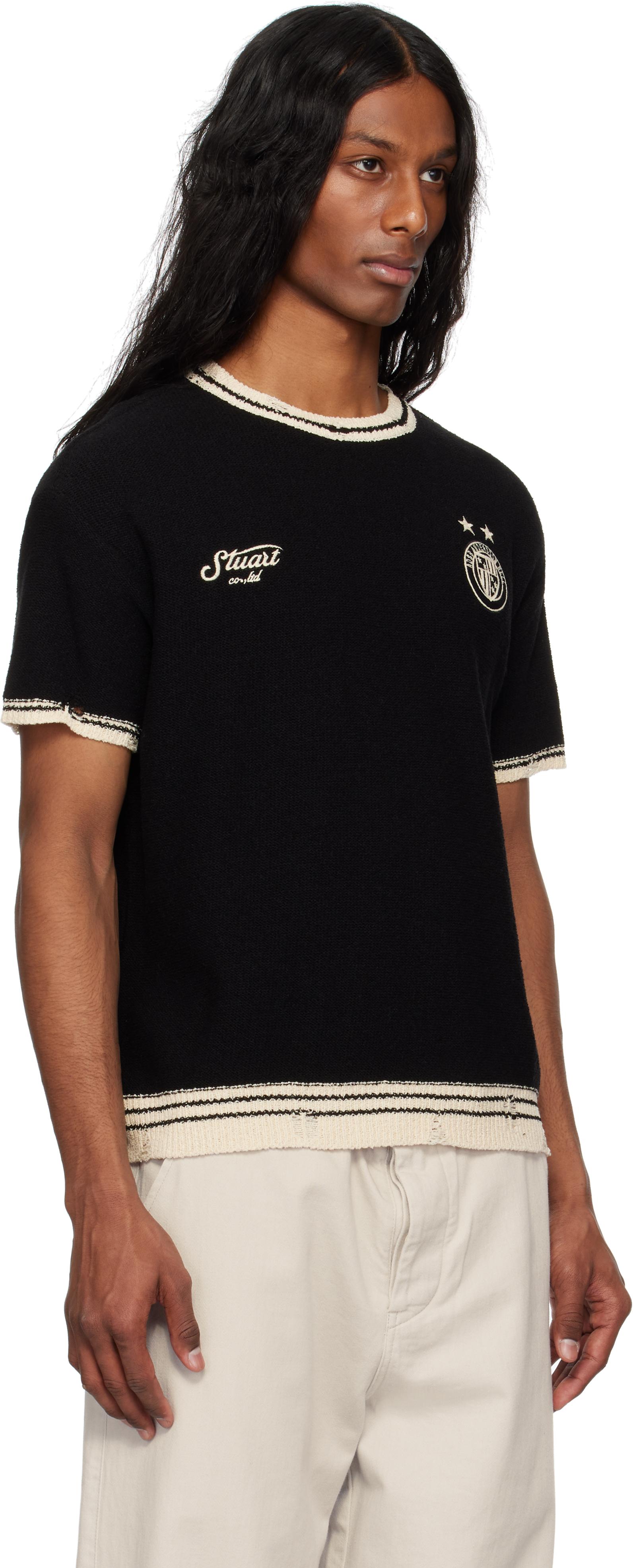 【関税込み】Andersson Bell ブラック Julian Tシャツ Andersson Bell - ユニセックス Andersson Bell エンブロイ