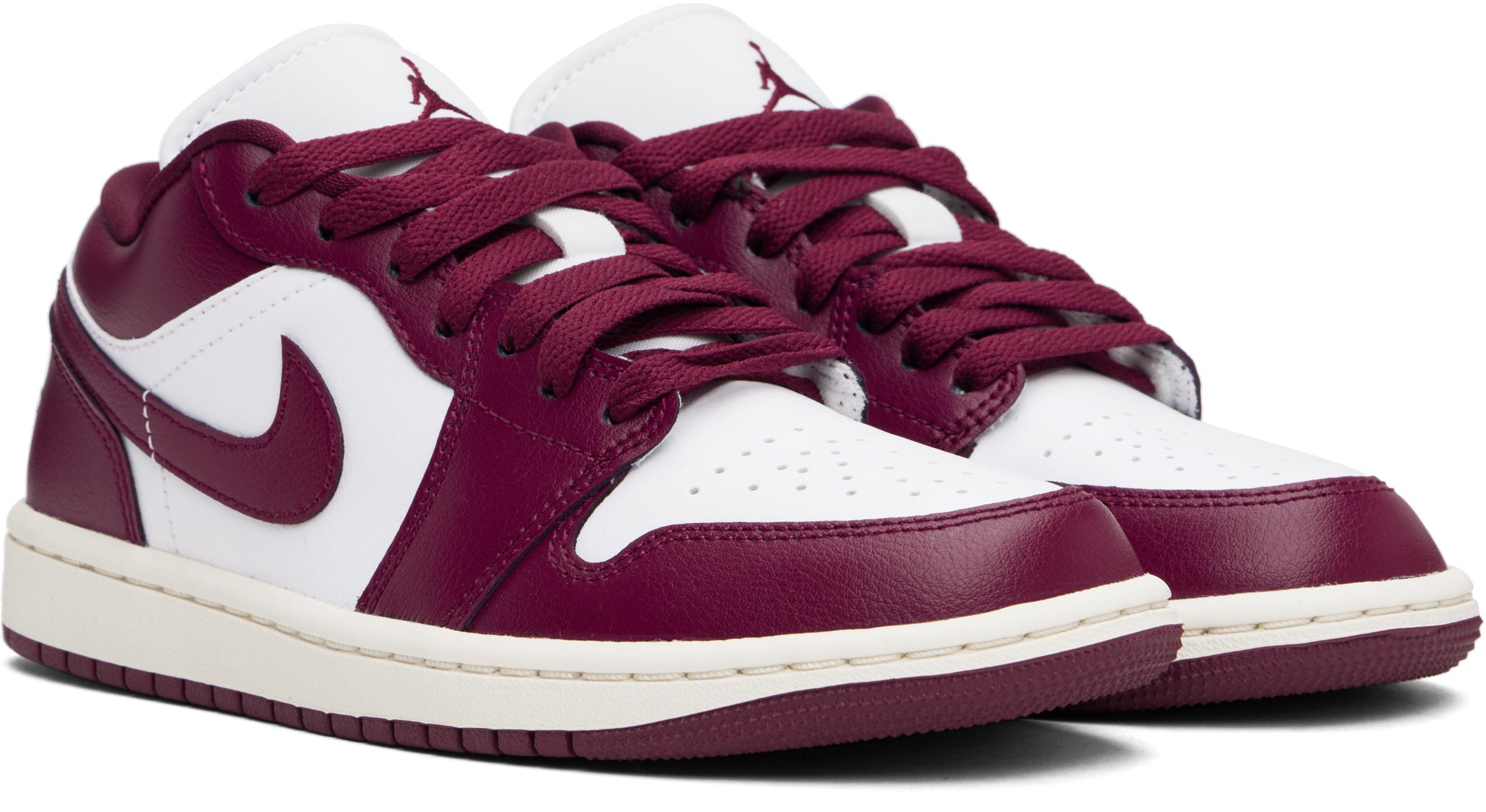 Nike Burgundy Air Jordan 1 Low Sneakers in Black Lyst UK