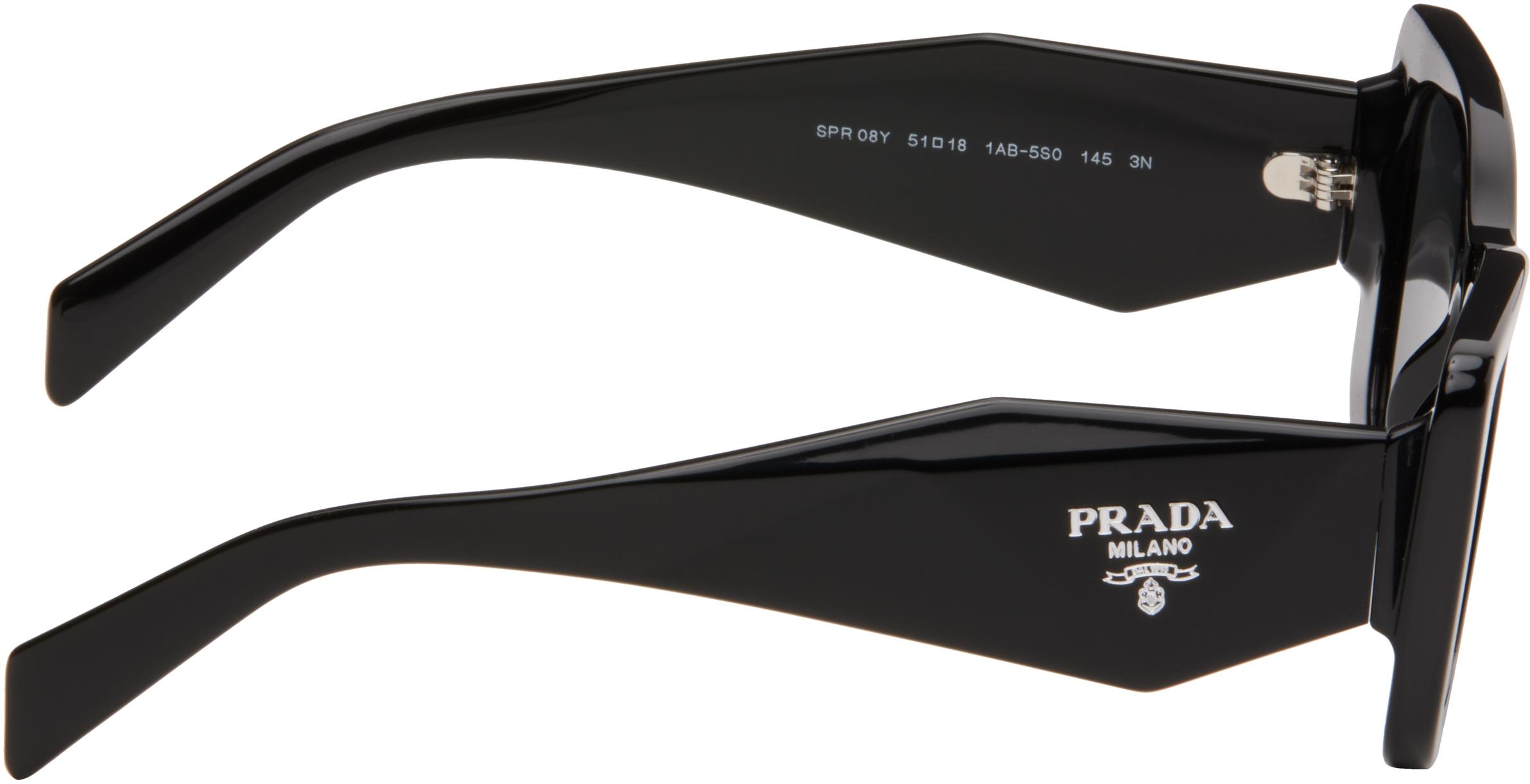 Prada レディース ブラック Thick Cat Eye アセテート Prada レディース ブラック Thick Cat Eye アセテート