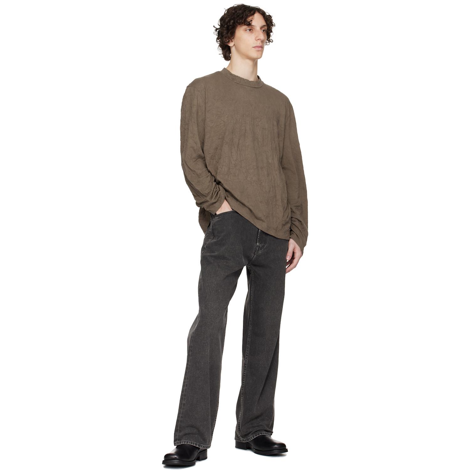 Our Legacy Khaki Big Longsleeve T-Shirt in Black for Men | Lyst