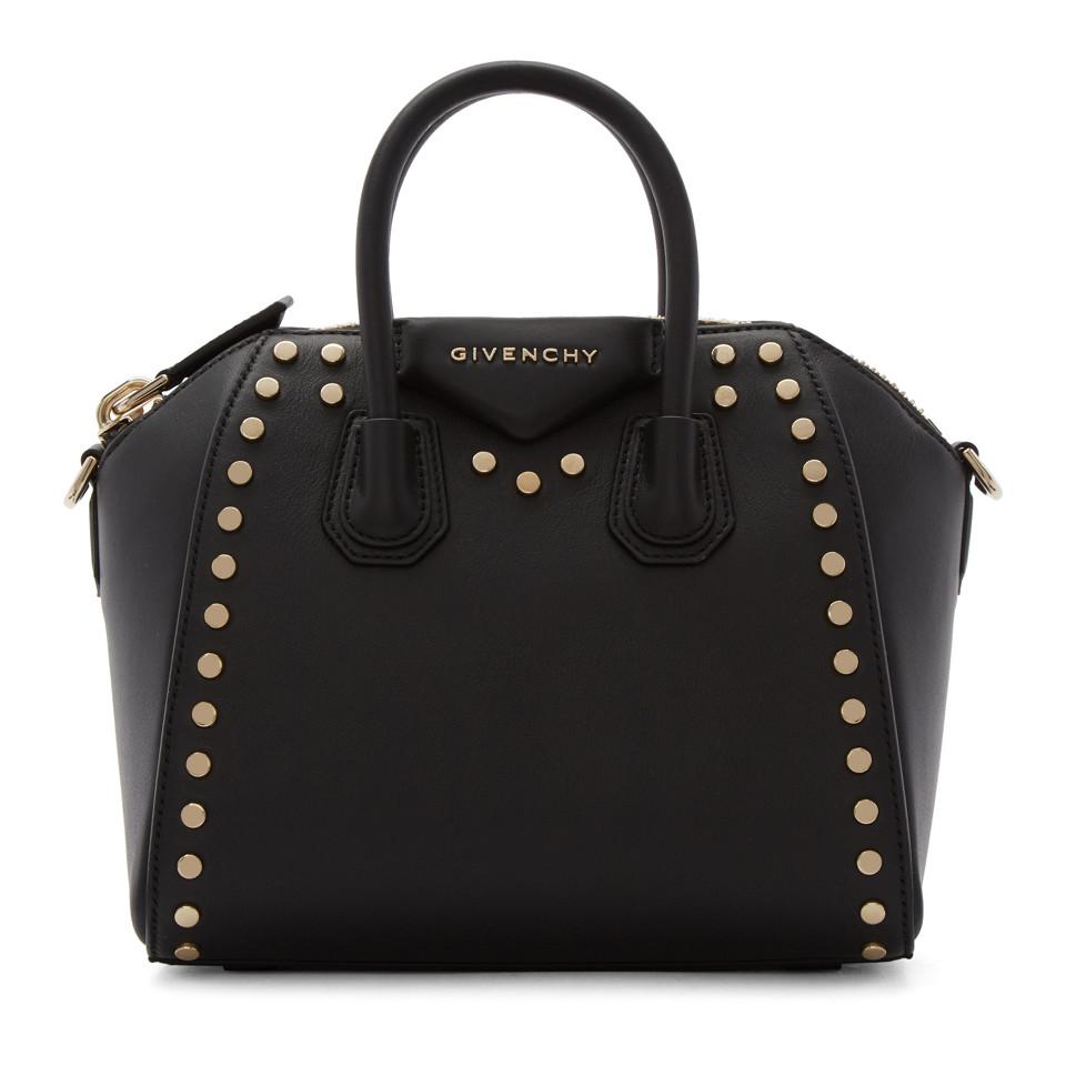 Givenchy Leather Black Mini Studded Antigona Bag - Lyst