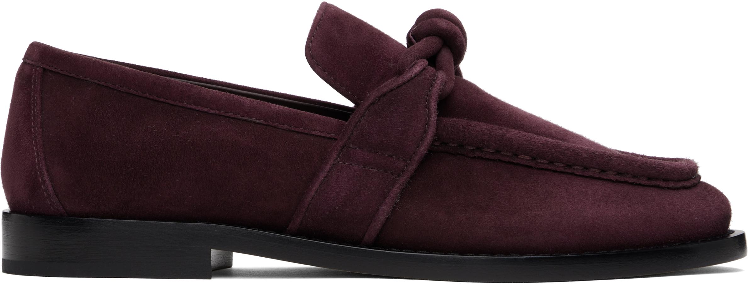 Bottega Veneta ダークパープル レザーブーツ