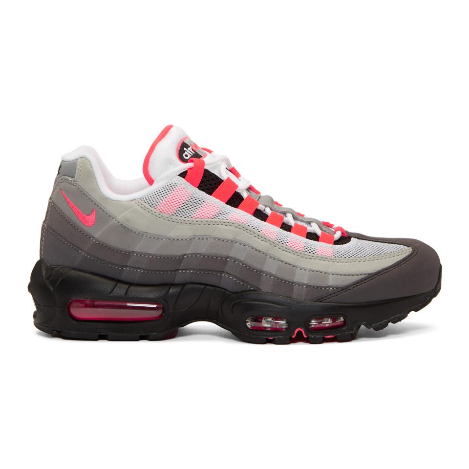 Nike Grey And Pink Air Max 95 Og Sneakers - Lyst