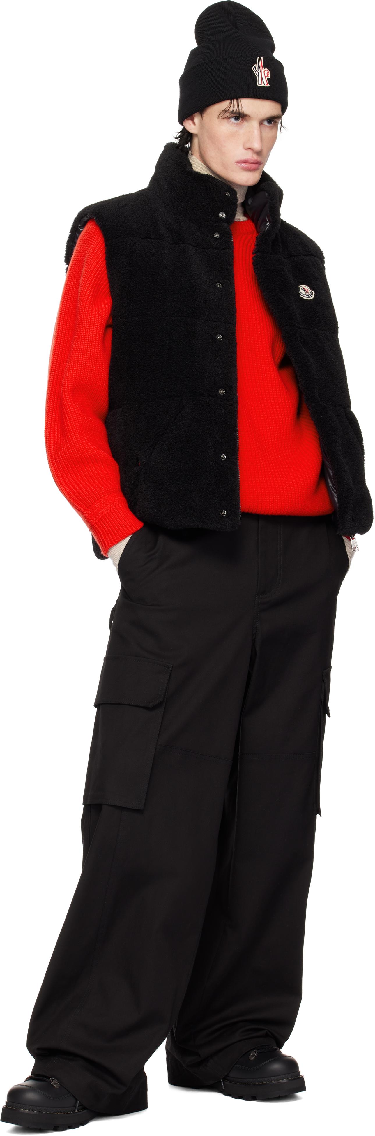 Moncler メンズ レッド ブラック Colbricon リバーシブル テディ 