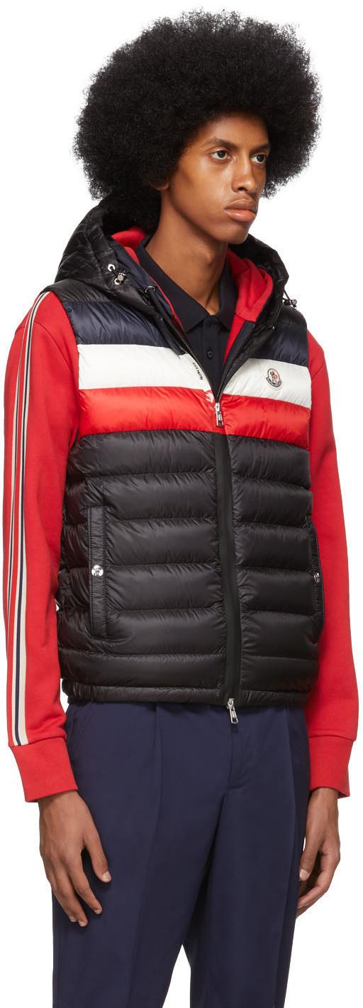 Moncler 'timothy' Hooded Padded Gilet Black for Men | Lyst