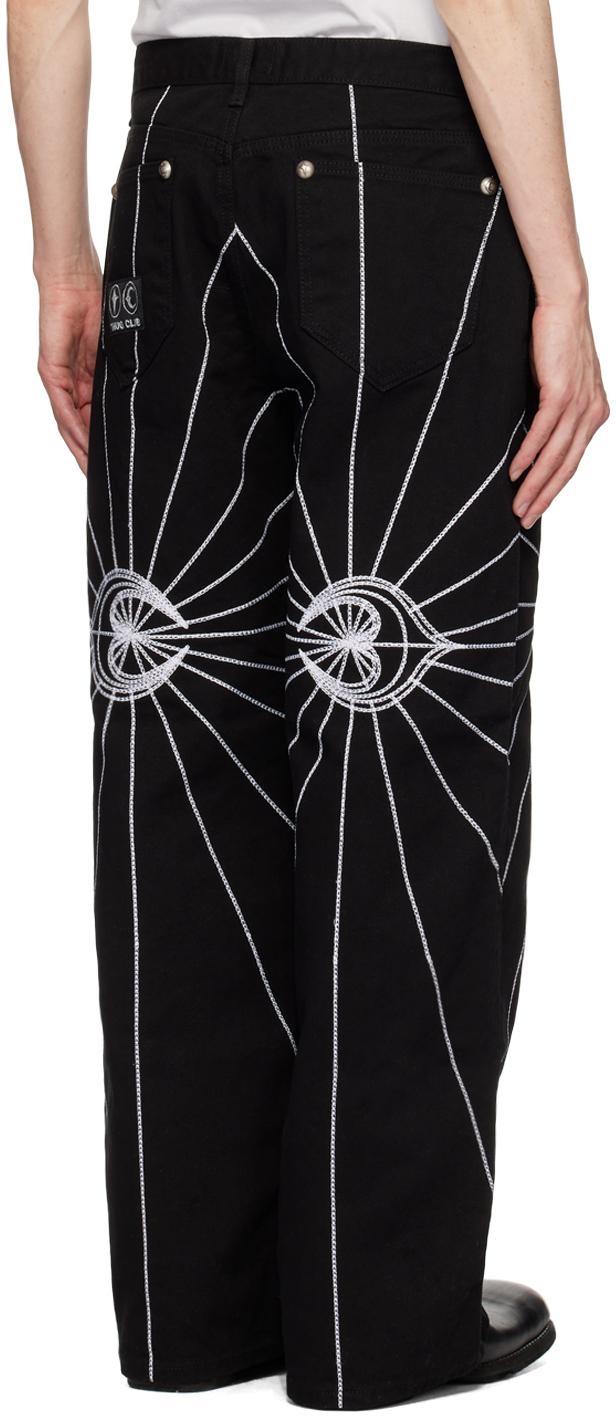 THUG CLUB Chain Stitch Jeans in Black for Men | Lyst