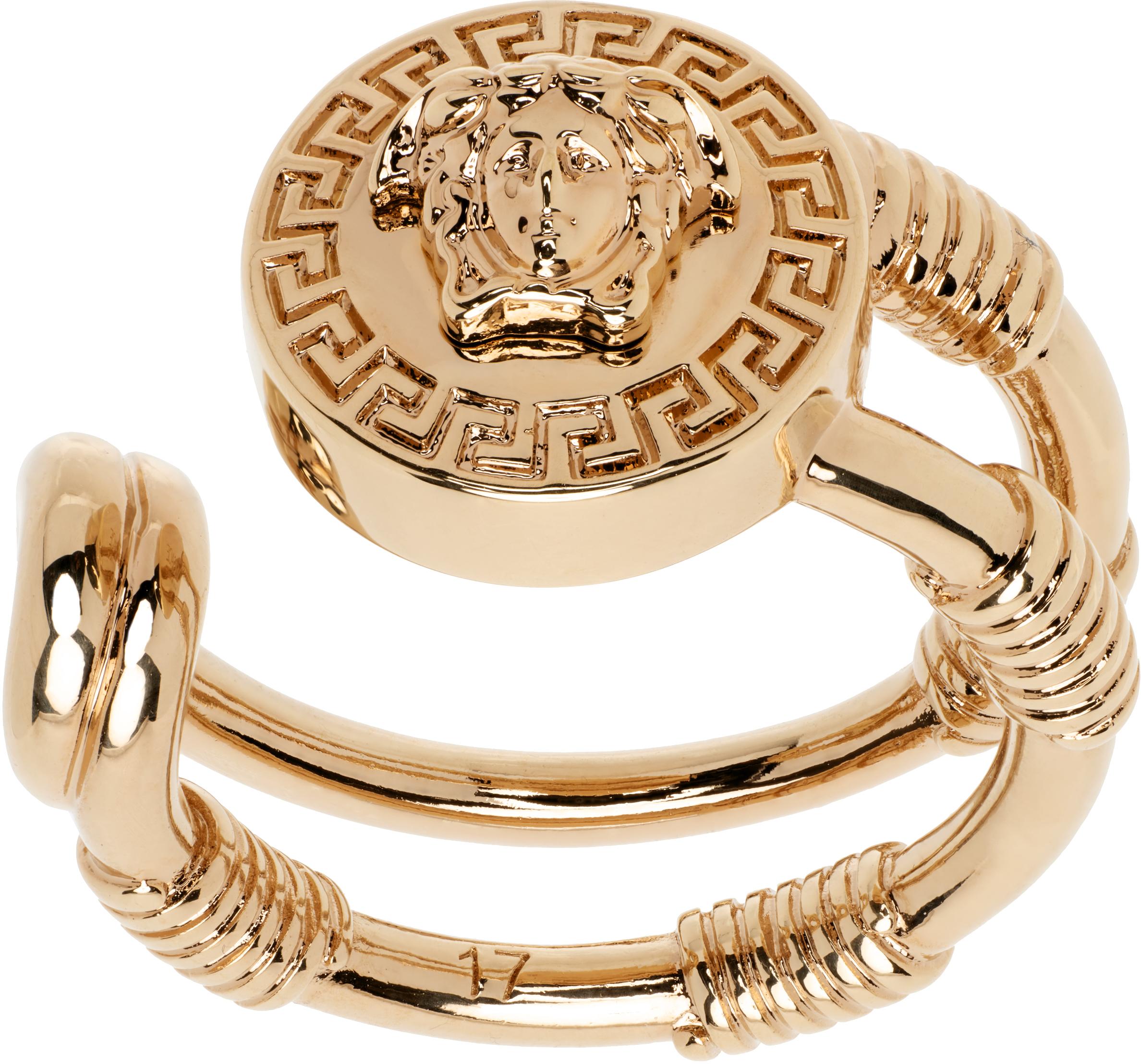 『セール中』VERSACE ゴールド シルバー リング 箱付き セール中』VERSACE ゴールド シルバー リング 箱付き