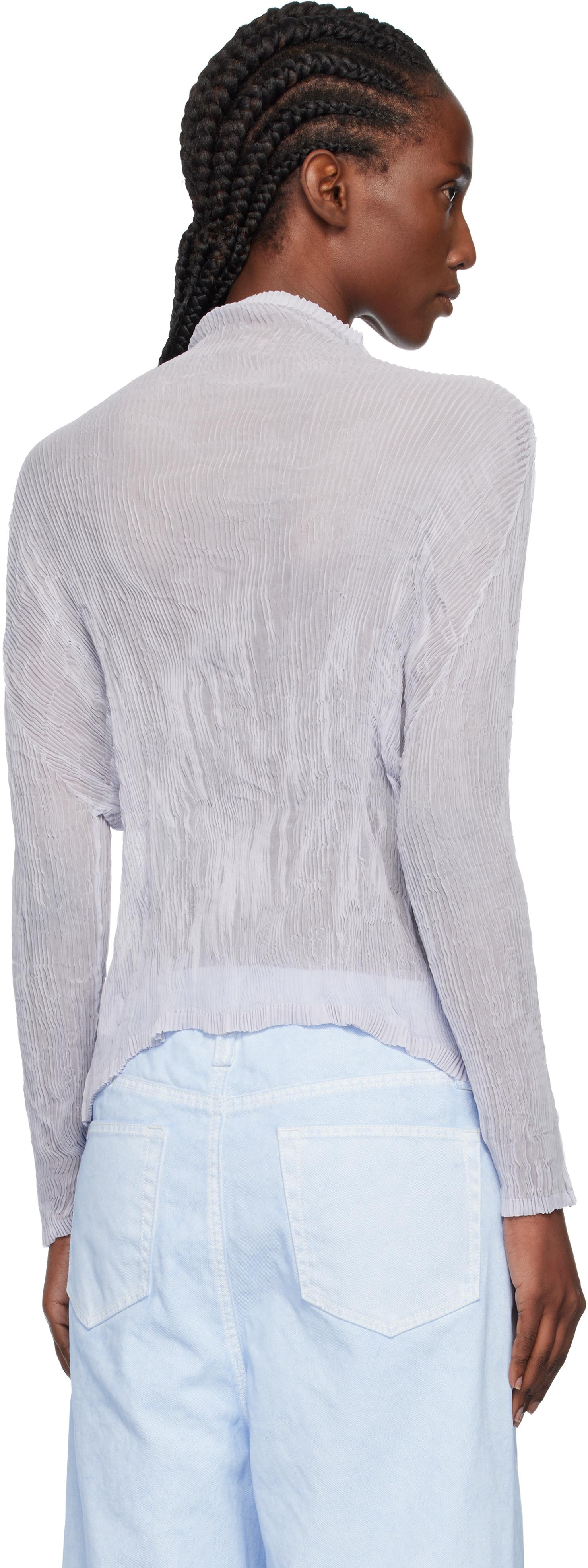 Issey Miyake Chiffon Twist Cardigan in Black | Lyst