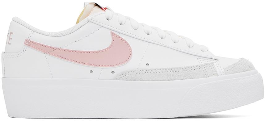 Nike blazer low white deals pink