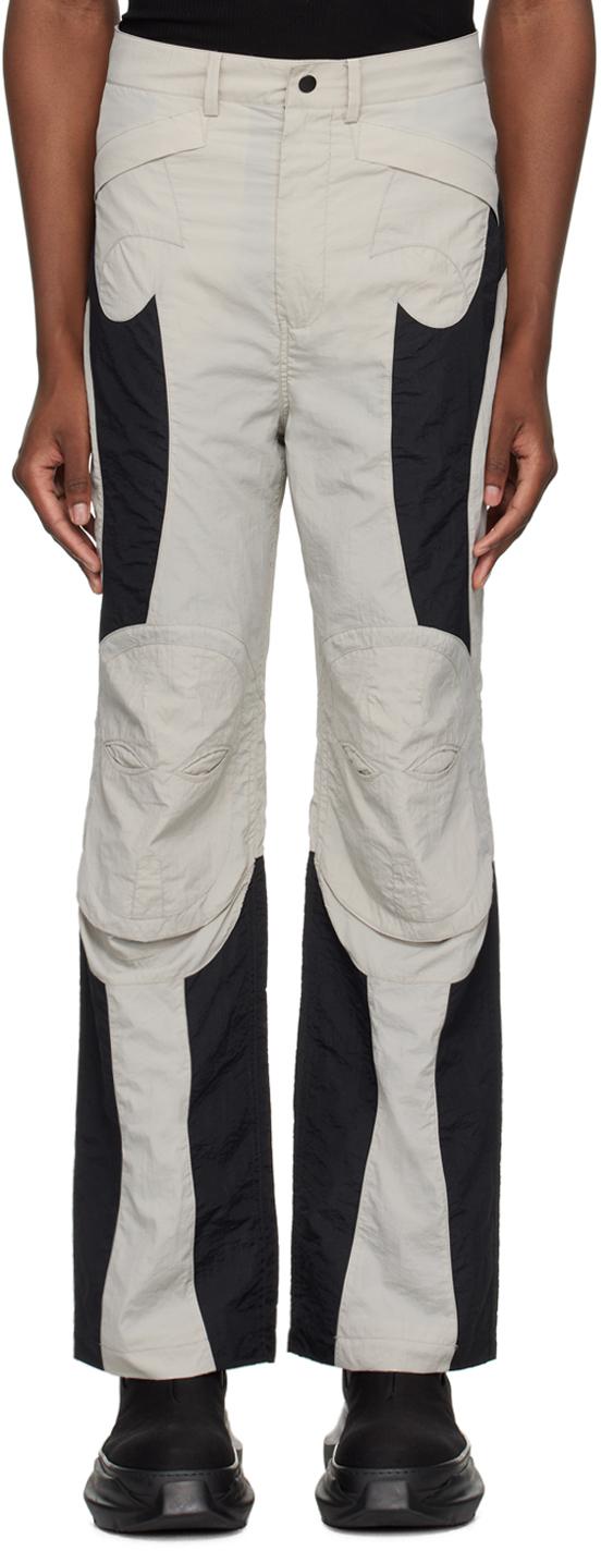 KUSIKOHC graphic-print cargo trousers - Grey