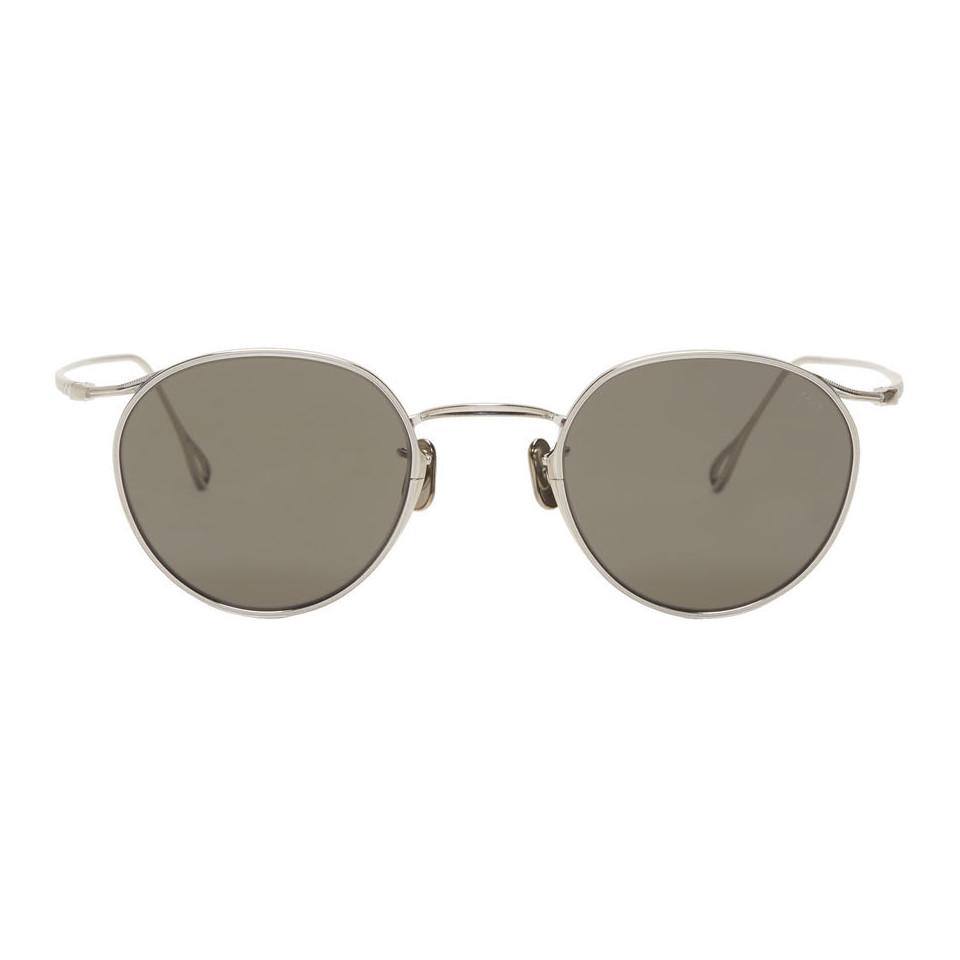 Eyevan 7285 Silver 156 Sunglasses in Metallic for Men | Lyst