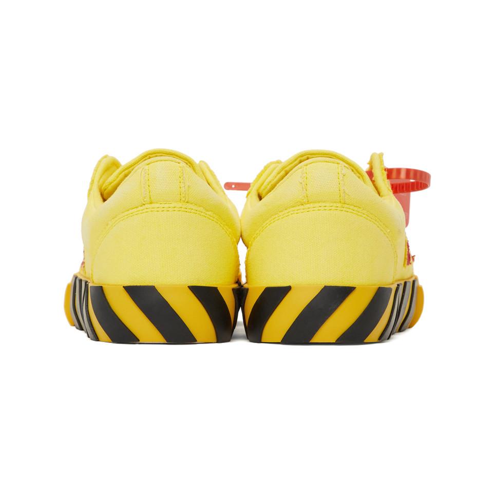 Off-White c/o Virgil Abloh Yellow And Red Low Vulcanized Sneakers | Lyst