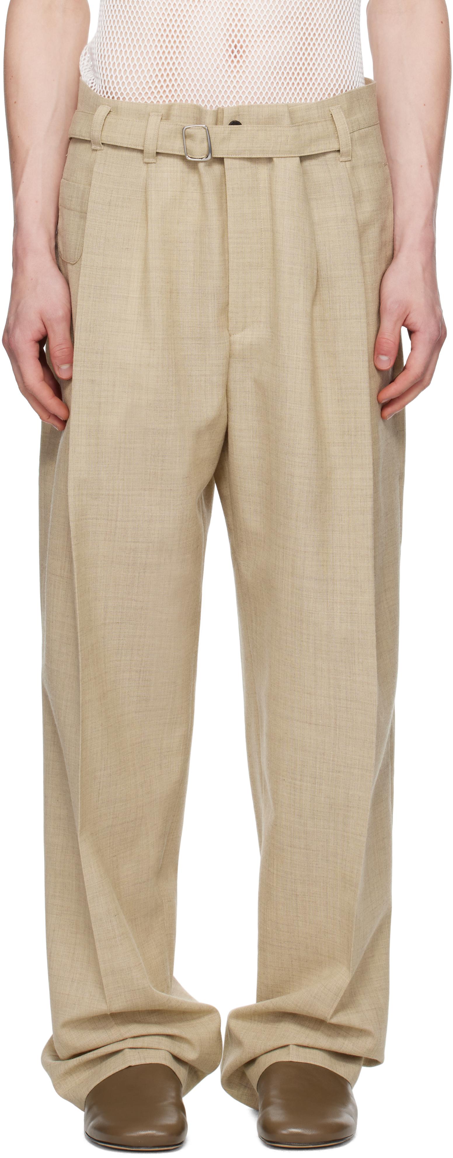 JACQUEMUS ベージュ 'The Fernando' スラックス JACQUEMUS ベージュ 'The Fernando' スラックス