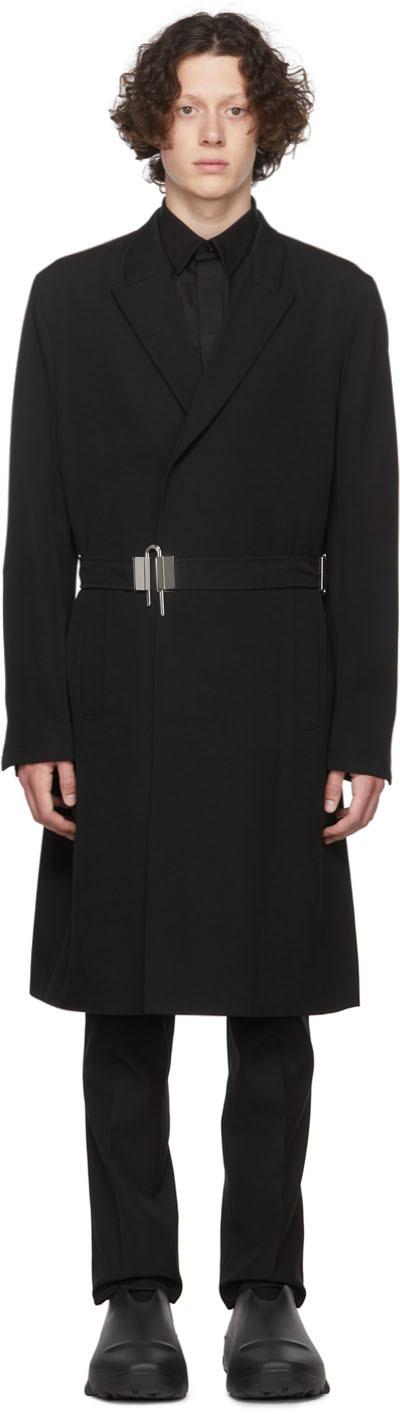 Givenchy メンズ ブラック ウール コート コート