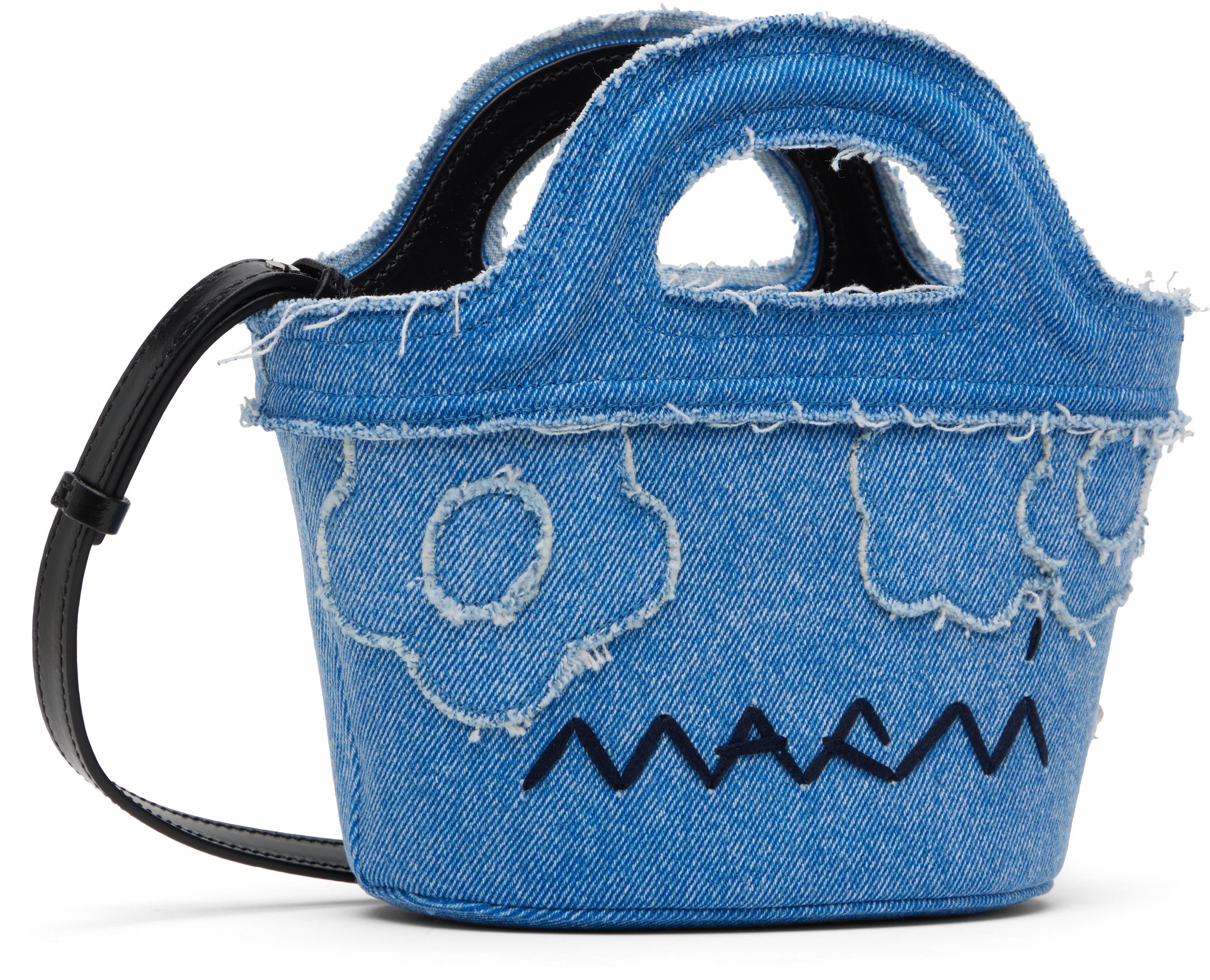 トートバッグ MARNI Denim Micro Tropicalia Handbag Marni Tropicalia Micro Denim Tote in Blue | Lyst