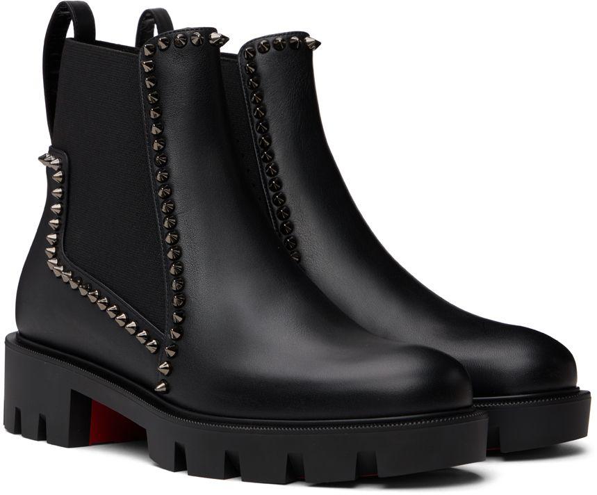 Christian Louboutin Out Lina Spike Red Sole Ankle Boots