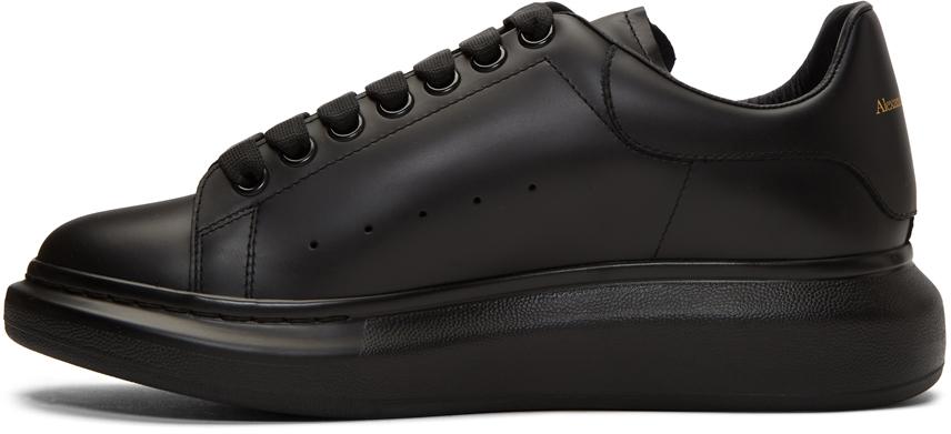 Alexander McQueen Oversized Clear Sole Leather Sneakers in Black/Black ( Black) for Men - Save 32% | Lyst