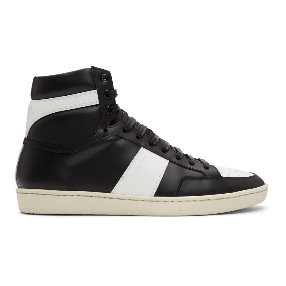 Saint Laurent Court Classic Sl/10h Sneakers In Leather in Black for Men ...