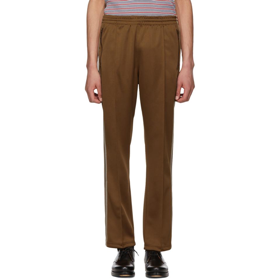 Needles Men's Brown Narrow Track Pants