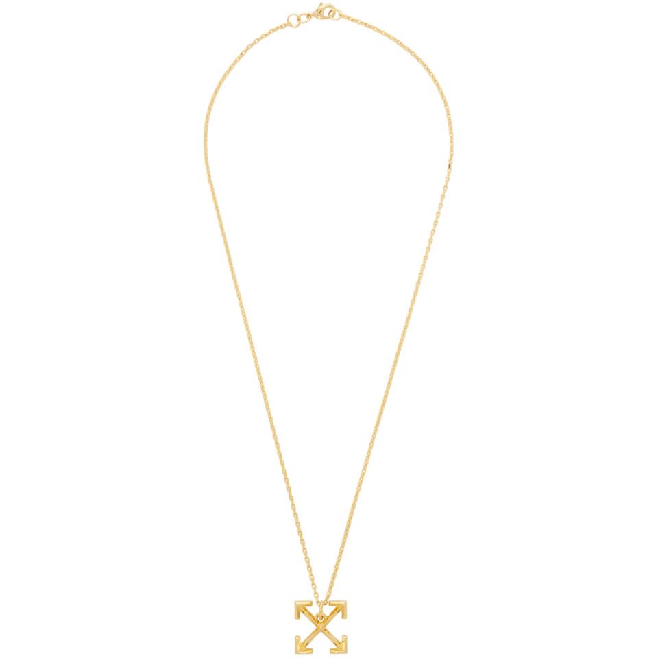 Off-White c/o Virgil Abloh Gold Small Arrows Necklace in Metallic for Men |  Lyst