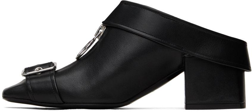 COURREGES 国内買付 GOGO LEATHER MULES Courreges Black Gogo Leather Mules | Lyst