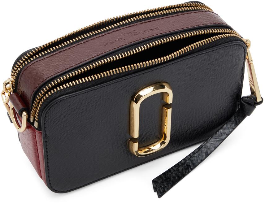 Marc Jacobs Leather 'the Snapshot' Bag in Black/Red (Black) | Lyst