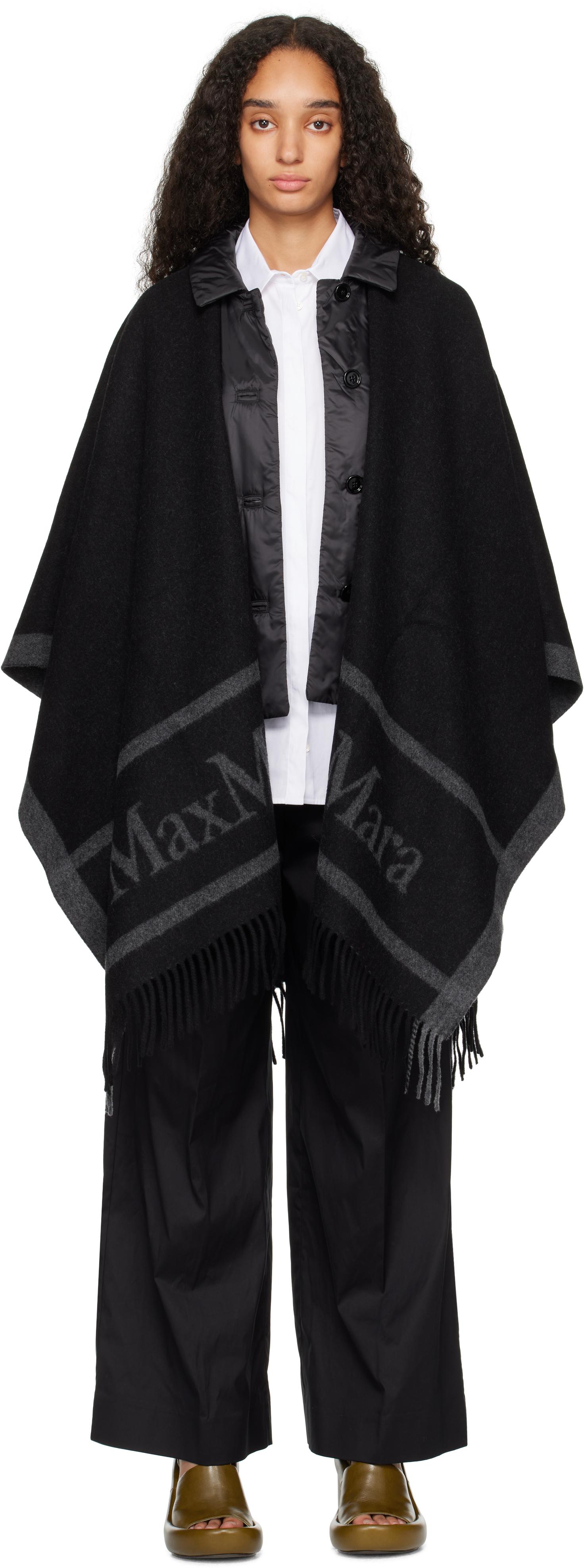 MaxMara ジャカードロゴウールポンチョ