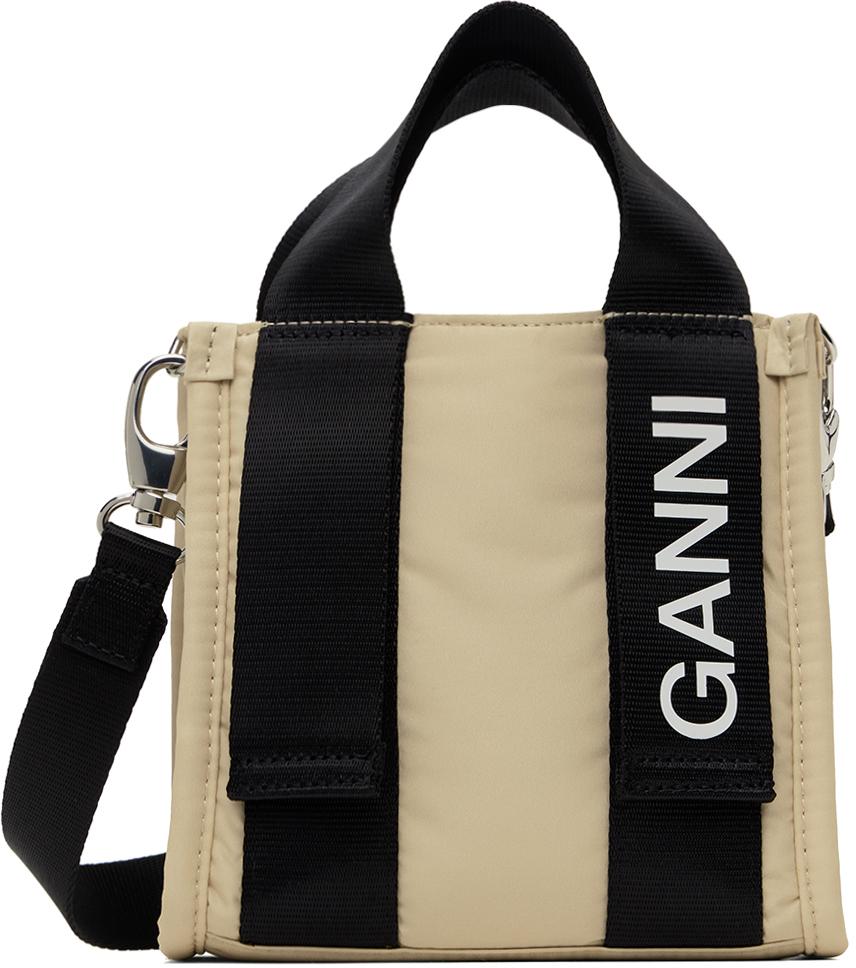 【GANNI】Recycled tech Mini Tote Ganni RECYCLED TECH MINI TOTE BAGS - PINK/PURPLE | Garmentory